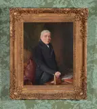Portraits of Mr and Mrs D.L by John Linnell, 1834, Oil on canvas, offered May 2019