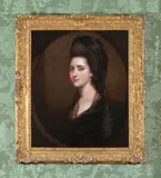Portrait of Mrs Weston by Thomas Beach, 1778, Oil on canvas, feigned oval, in a carved frame, sold May 2019