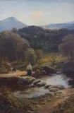 Stepping Stones, Isle of Arran oil on canvas signed 90.5 x 60cm by John MacWhirter, oil on canvas, sold Jun 2021