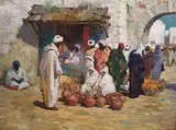 Untitled by Robert E. Groves, 1914, oil on card, sold Jun 2021