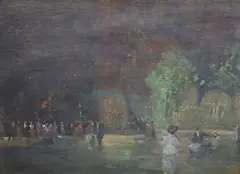 Nocturne by Walter Greaves, oil on canvas, sold Jun 2021