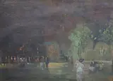 Nocturne by Walter Greaves, oil on canvas, sold Jun 2021
