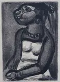 Negresse en profilsigned and dated G R 19297 by Georges Rouault, oil, sold Jun 2021