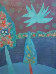 Untitled by Halima Nalecz, Oil on canvas, sold Jun 2021