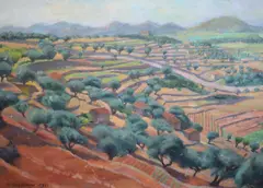 Near Ollioules, 1933 oil on canvas Signed and dated 1933 46 x 61 cm by Morris Kestelman, 1933, oil on canvas, sold Jun 2021