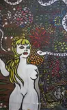 Eve in the Garden’ Oil on canvas Inscribed verso 140 x 90 cm by John Upton, Oil on canvas, sold Jun 2021