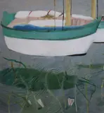 Untitled by Mary Newcomb, oil on board, sold Jun 2021