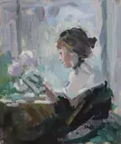 Untitled by Sherree Valentine Daines, oil on board, sold Jun 2021