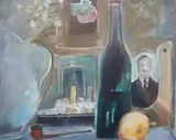 Still life, undated Oil on card 40 x 50 cm by Harold Mockford, Oil on card, sold Jun 2021