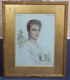 Portrait of Marion Chinnery by Frederick Sandys, pencil and colour, sold Jun 2021