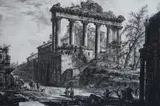 Verduta del Tempio Detto Della Concordiaetchingsigned in the by Giovanni Battista Piranesi, etching, sold Jun 2021