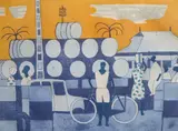 Outside KampalaEtching with aquatint printed in colourssigned by Julian Trevelyan, Etching with aquatint printed in colours signed, sold Jun 2021