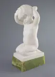 An awakening infanta carved white marble figure of a by Newbury Abbot Trent, 1919, sculpture, sold Jun 2021