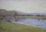River landscape by Wilhelm Hugo Rupprecht, oil on panel, offered Jun 2021