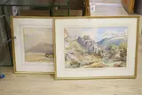 A Valley in North Wales and a companion piece, 35 x 54cm by David Hall McKewan, watercolor, sold Jun 2021
