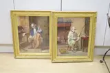 Interiors with cellist and butler by Henry Terry, watercolor, sold Jun 2021