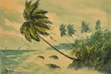 South-East Asian by M. Naioin, watercolour, sold Aug 2022