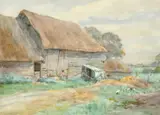A farm, West Sussex by Arthur Winter Shaw, watercolour, sold Aug 2022