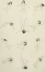Nude Pattern by Frank Martin, etching, sold Aug 2022