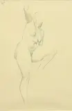 British, a collection of four framed studies of a female nude, one signed, all around 13" x 8 by Henry Cotterill Deykin, watercolor, sold Jul 2022