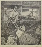Print - male figure digging by Henry limited edition, print, offered Jun 2017