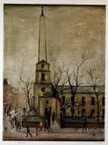 St Luke's Church, Old Street, London by L S Lowry limited edition, print, offered Jun 2017