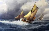 Print - Tempest Off Shoreham by Frederick James Aldridge, print, offered Jun 2017
