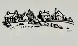 Untitled by Kyffin Williams Ra limited edition, woodcut, sold May 2017
