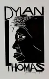 Monochrome print - portrait of the Bard Dylan Thomas with by Paul Peter Piech limited edition, 1995, print, sold May 2017