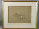An old rural cottage by Edward Penley mixed media study, mixed media, offered Mar 2017
