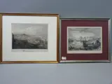 CHESTER lithograph, 1845, - 'Carnarvon', 20 x 26 cms and HUGHES & CHILDS etching, by William Crane, lithograph, offered Mar 2017