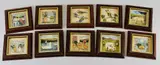 A set of ten miniature watercolours - of farm-house scenes with domestic by Helen Lush, watercolor, sold Mar 2017