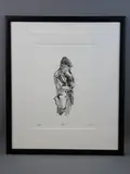 Black and white print - three quarter length study by David Porteous-Butler limited edition, print, sold Feb 2017