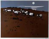 Untitled by Kyffin Williams Ra limited edition, woodcut, sold Feb 2017