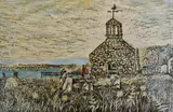 Entitled 'Cwm yr Eglwys by Stan Jones limited edition, linocut, sold Feb 2017