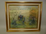'Going Home', oil on board, signed lower right, titled on reverse, approximately by Eilah Barnardo, oil on board, sold Nov 2015