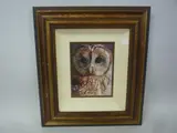'Tawny Owl', acrylic on board, monogrammed lower right, approximately 16.5cm by John Mould, acrylic on board, sold Nov 2015