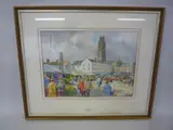 'Boston Market', watercolour, signed lower right, approximately 29cm by Harry Fred Darking, watercolour, sold Nov 2015