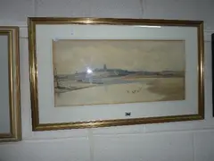 watercolour, coastal scene, signed and dated 1888 under mount, ( by Robert Malcolm Lloyd, 1888, watercolour, sold Nov 2015