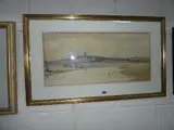 watercolour, coastal scene, signed and dated 1888 under mount, ( by Robert Malcolm Lloyd, 1888, watercolour, sold Nov 2015