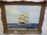 clipper 'Sir Lancelot', oil on canvas, signed lower left, 39cm x 49cm by R. Bramley, oil on canvas, sold Aug 2015