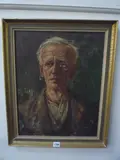 'Ebenezer', oil on board, signed, 50cm x 39cm by Walter Fuller, oil on board, sold Aug 2015