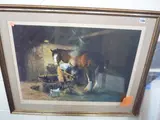 'The Old Forge', signed Limited Edition print, 499/850, 48cm x 67cm by David Shepherd, print, sold Aug 2015