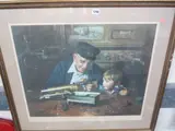 'Grandpa's Workshop', signed Limited Edition print, 521/850, 53cm x 65cm by David Shepherd, print, sold Aug 2015