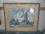 Timber Mill, Holland, watercolour, signed lower right, 32cm x 40cm by Edward Albert Hickling, watercolour, sold Jul 2015