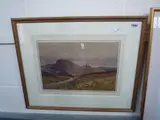 Highland scene, watercolour, signed and dated 12 lower right, 24cm x 36cm by Albert Strange, watercolour, sold Jul 2015