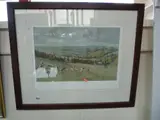 'The Whaddon Chase', signed print, published by Eyre and Spottinwoode, blind stamped by Lionel Edwards, print, sold Jul 2015