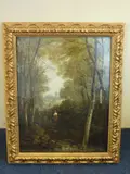 small early 19th Century study, oil upon artists board, unsigned, 12cm x 14cm by Off To Church, oil, sold May 2015