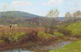 Untitled by Arthur Hughes, Oil on canvasboard, sold Dec 2015