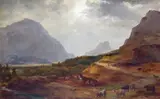 View of Borrowdale at Castle Crag by Ramsay Richard Reinagle, Oil on canvas laid on board, offered Dec 2015